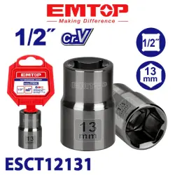 Emtop ESCT12131 | 1/2" Başlyk 13mm Ýokary Hilli Polat