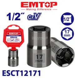 Emtop ESCT12171 | 1/2" Torç Açary 17mm Hrom Wanadium