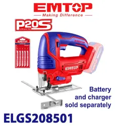 Emtop ELGS208501 | Akkumulýatorsyz lobzik 20V (batareýa ýok)