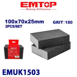 Emtop EMUK1503 | Abraziv Mocalka 100mm 180 Grit 2 sany