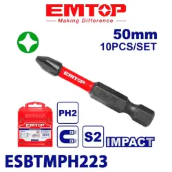 Emtop ESBTMPH223 | PH2 täsirli ucluk toplumy 50mm 10 sany