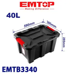 Emtop EMTB3340 | Plastik saklaýyş gutusy 40L berk