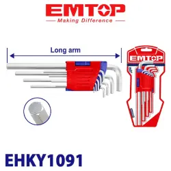 Emtop EHKY1091 | 9 sany altyburç açar toplum ýokary polat