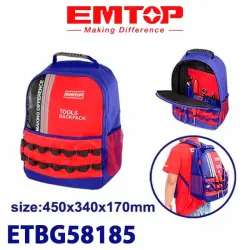 Emtop ETBG58185 | Sumka rugzak 8 kg ýük göterijilik
