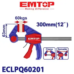 Emtop ECLPQ60201 | Pistolet görnüşli gysgyç 63x300mm polat
