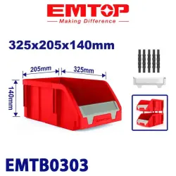 Emtop EMTB0303 | Plastik saklaýyş gutusy 325x205x140mm