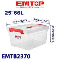 Emtop EMTB2370 | Plastik saklaýyş gutusy 66 l