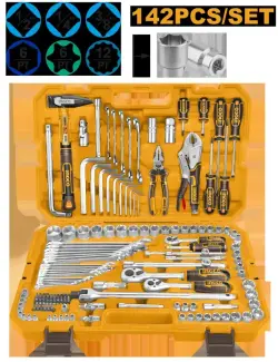 Ingco HKTHP21421 142-Piece Professional Combined Tool Set