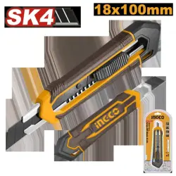 Ingco 18x100mm Utility Knife HKNS11815 for Professional Use