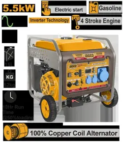 Ingco GEIF55001 5,5 kWt Inverter Benzin Generatory – Durnukly Iş Energiýasy