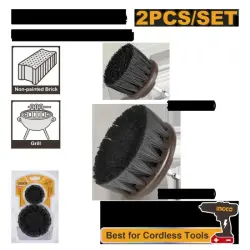 Ingco 2-Piece Hard Brush Set WCBH1235 for Professional Use