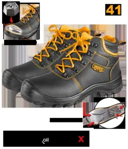 Ingco Protective Boots S1P, Size 41, Model SSH04S1P.41