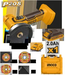 Ingco Li-Ion 20V akkumulýatorly köpugurly piçgi/bolgarka 76mm 2.0Aç CAGLI76012