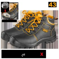 Ingco SSH04SB.43 Protective Boots, Size 43, Industrial Safety Footwear