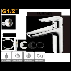 Ingco HSLBM11501 Single-Handle Basin Mixer 158mm for Business Use