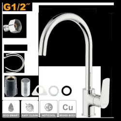 Ingco HSLBM23401 однорычажный смеситель для мойки 361 мм