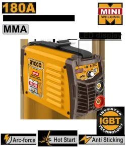 Ingco Invertor kebşirleýji enjam 180A 40% ING-MMA18058