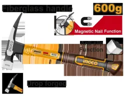 Кровельный молоток Ingco 600 г (HCH81060) — профессиональный инструмент для бизнеса