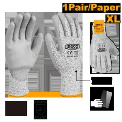 Ingco HGCG02-XL Cut-Resistant XL Gloves for Industrial Protection