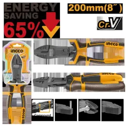 Ingco Combination Pliers 200mm HCCP58200 High-Durability Business Tool