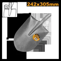 Ingco HSSL05 Steel Shovel Head 0.9kg 242x305mm for Professional Use