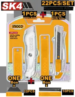 Ingco 22-Piece Utility Knife Set HUK180225 for Business & Office