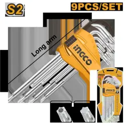 Ingco 9-piece Torx Key Set, Model HHK13091, Ashgabat Stock