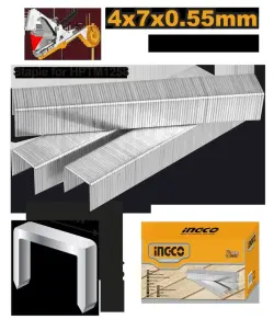 Ingco 7x4mm Staples HPTM1258S for Professional Fastening