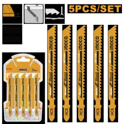 Ingco JBT144D agaç üçin lobsik pyçagy 74 mm 6TPI 5 sany