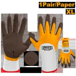 Перчатки Ingco с матовым нитриловым покрытием HGNF01 для бизнеса