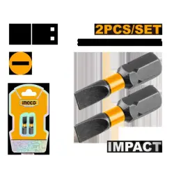 Ingco 5x25mm Impact Bits, 2 pcs, SDBIM71SL525, Industrial Quality