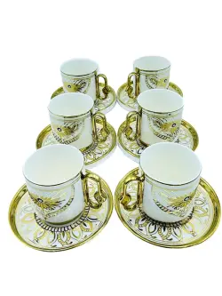 RSCT RSCT-361B | Tea Cup Set Golden Oriental Pattern 12 pcs 200 ml