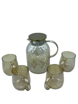 ST ST-1720 | Gold Decanter Set with 4 Cups 1800ml