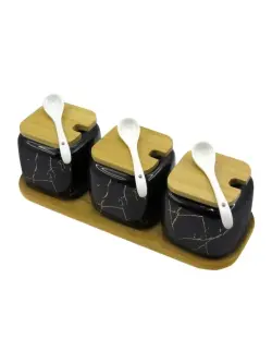 JAС JAС7735-H28 | Spice Set 3 Cups with Bamboo Base