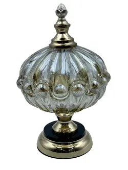 MAR MAR-1111 | Vase with Lid 20 cm Gold Finish