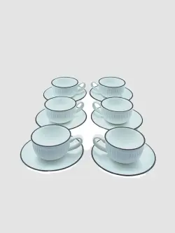 MLD MLD513-21 | Набор чашка и блюдце белая керамика