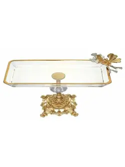 SJ SJ-1140M-1 | Rectangular Transparent Vase Small with Butterfly