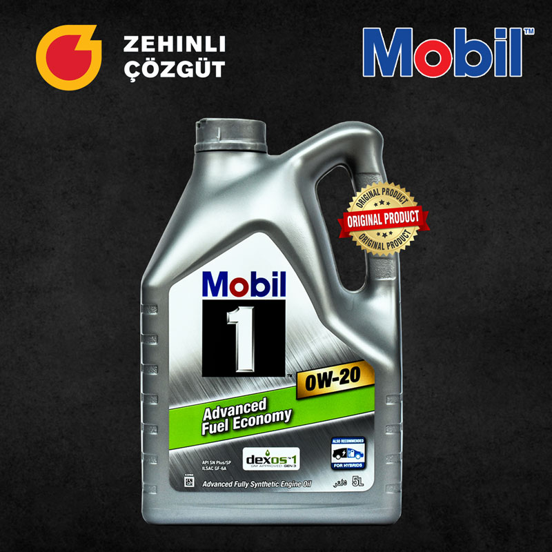 Mobil 1 Ösen ýangyç tygşytlylygy 0W-20 - 5L Doly sintetiki motor ýagy