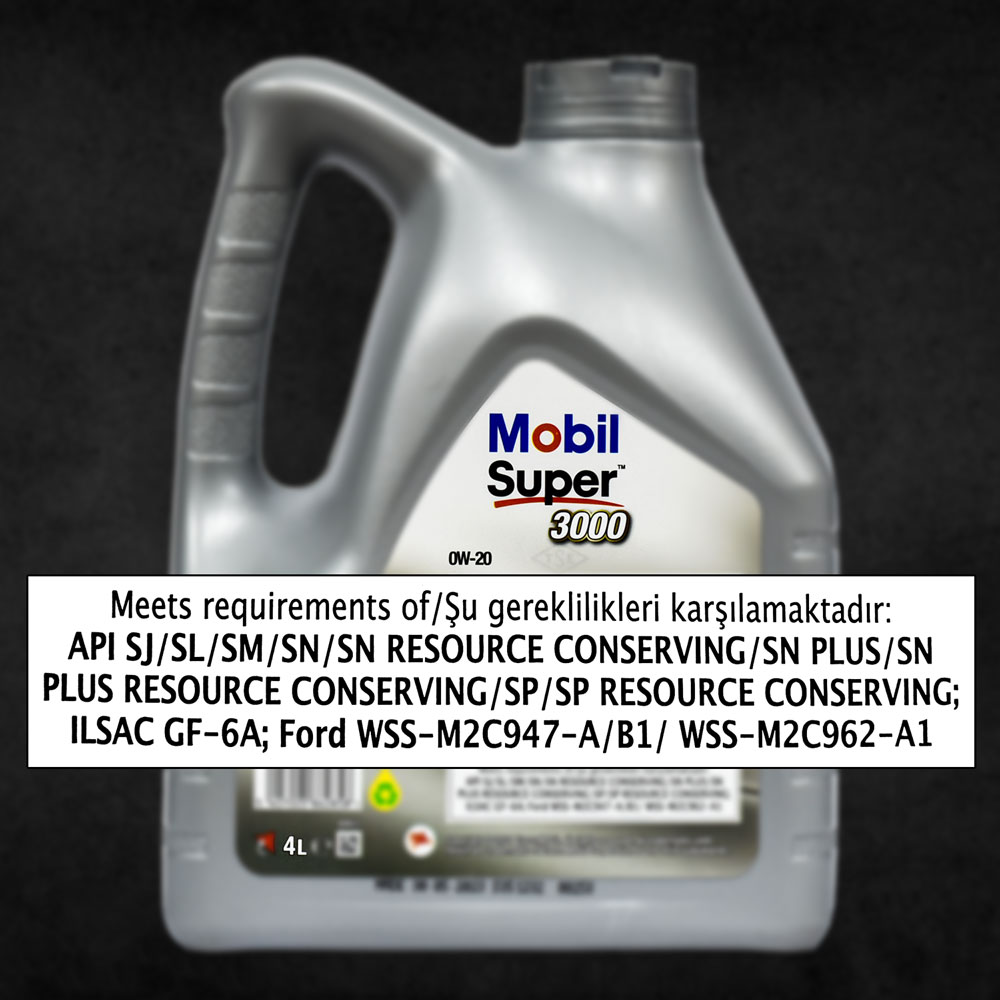 Mobil Super 3000 0W-20 - 4L Sintetiki motor ýagy