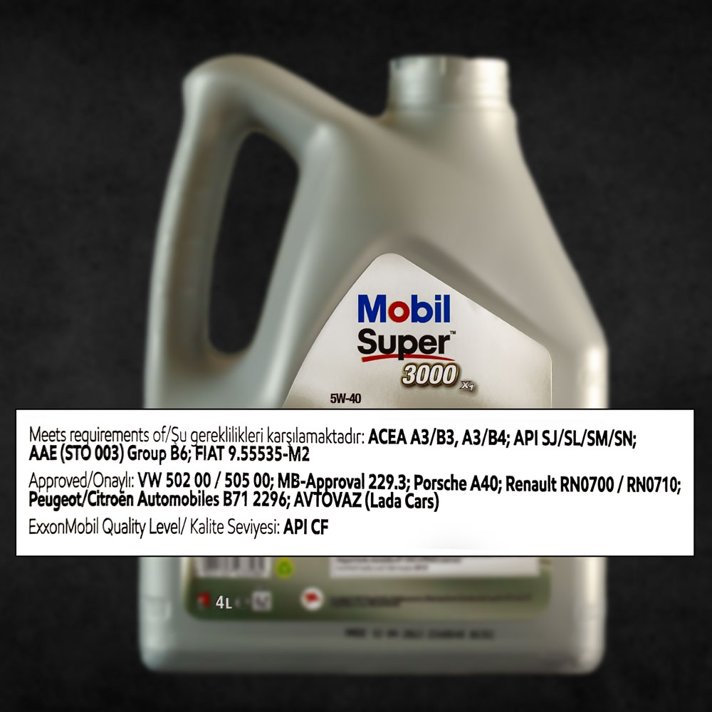 Mobil Super 3000 X1 5W-40 - 4L