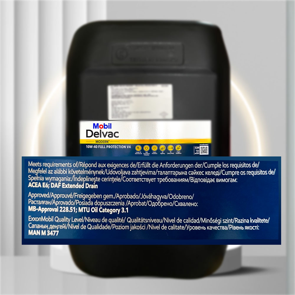 Mobil Delvac Modern 10W-40 Doly gorag V4