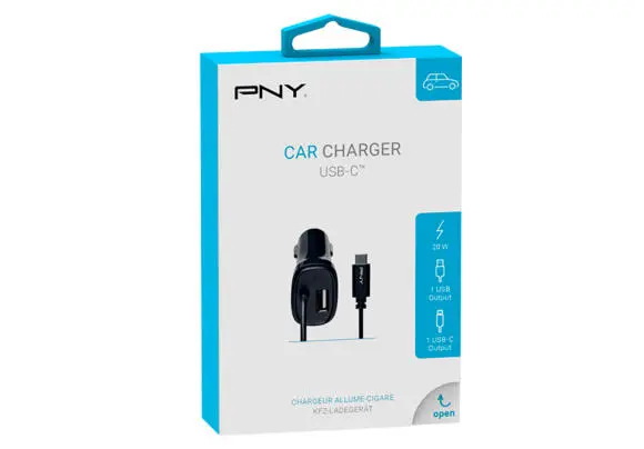 PNY CARCHPNK01 | Автомобильное зарядное устройство 36Вт 2xUSB Быстрая зарядка Lightning