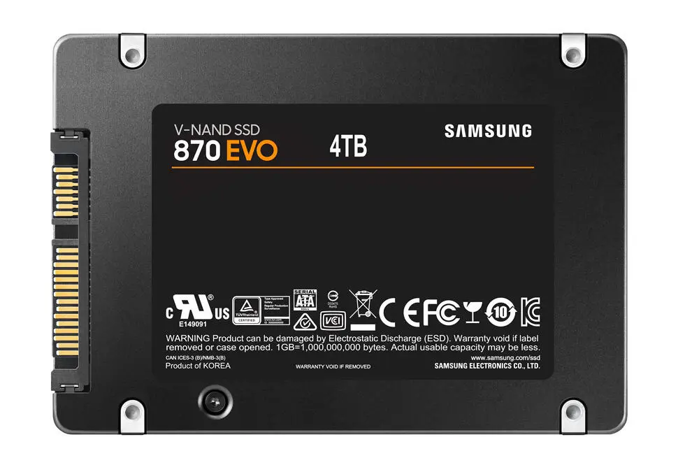 Samsung 870 EVO SSDSA4T870EVO | SSD 2.5" SATA 4TB
